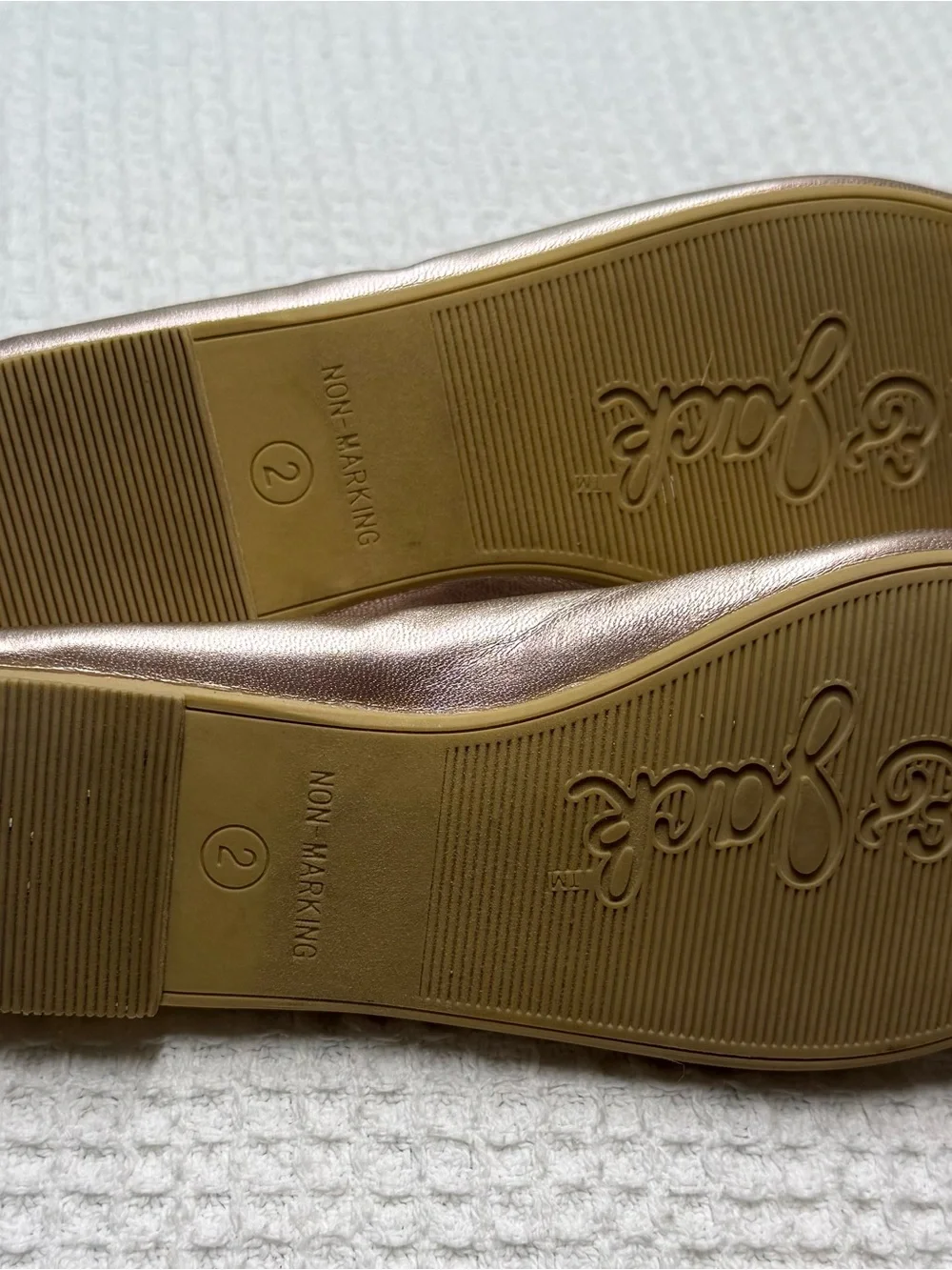 Cat & Jack Rose Gold Ballet Flats for Girls Size 2